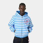 EME STUDIOS WANDER BLUE CROPPED BOXU FULL ZIP
