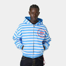 EME STUDIOS WANDER BLUE CROPPED BOXU FULL ZIP
