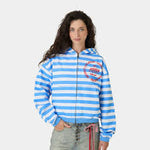 EME STUDIOS WANDER BLUE CROPPED BOXU FULL ZIP