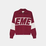 EME STUDIOS BURGUNDY ZIPPER KNIT