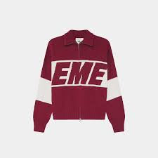 EME STUDIOS BURGUNDY ZIPPER KNIT