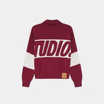 EME STUDIOS BURGUNDY ZIPPER KNIT