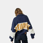 EME STUDIOS MUSTARD ZIPPER KNIT