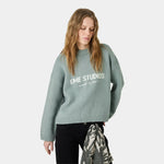 EME STUDIOS Master Aqua Green Knit Sweater