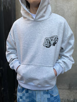 NUBE Pixel Web Melange Grey Hoodie