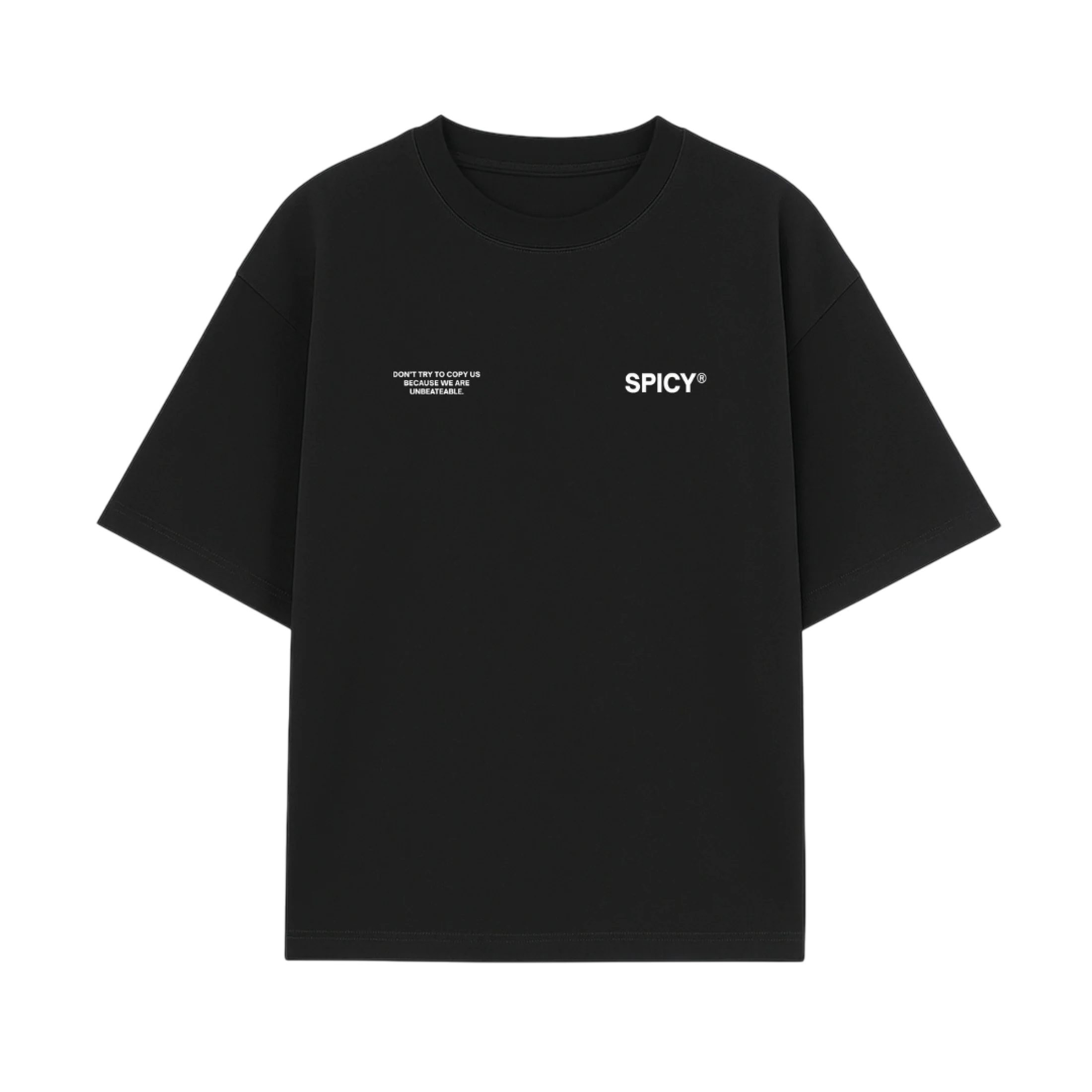 Text tee negra Spicy