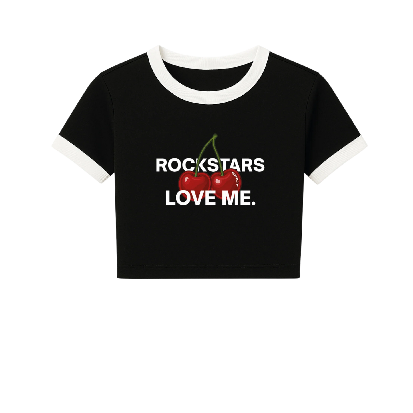 Text tee azul Spicy