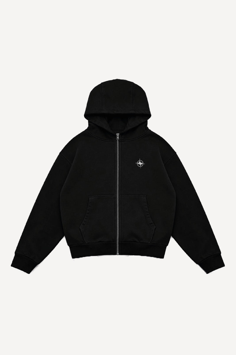 Hoodie Zipper Negro