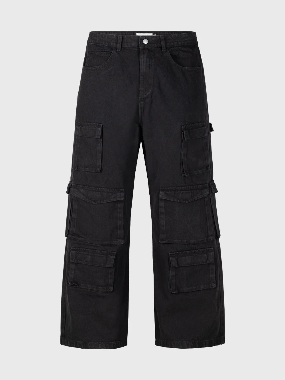 jeans multi cargo negro