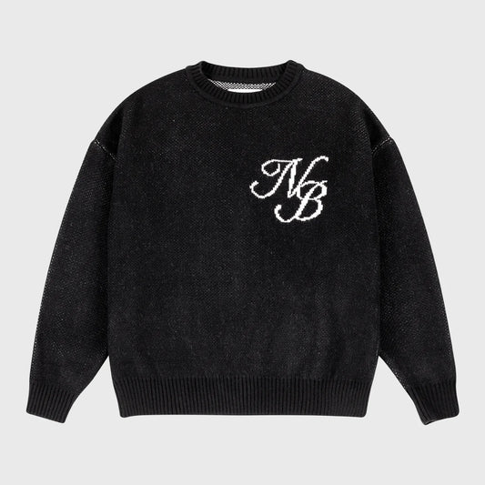 Script Logo Black Sweater