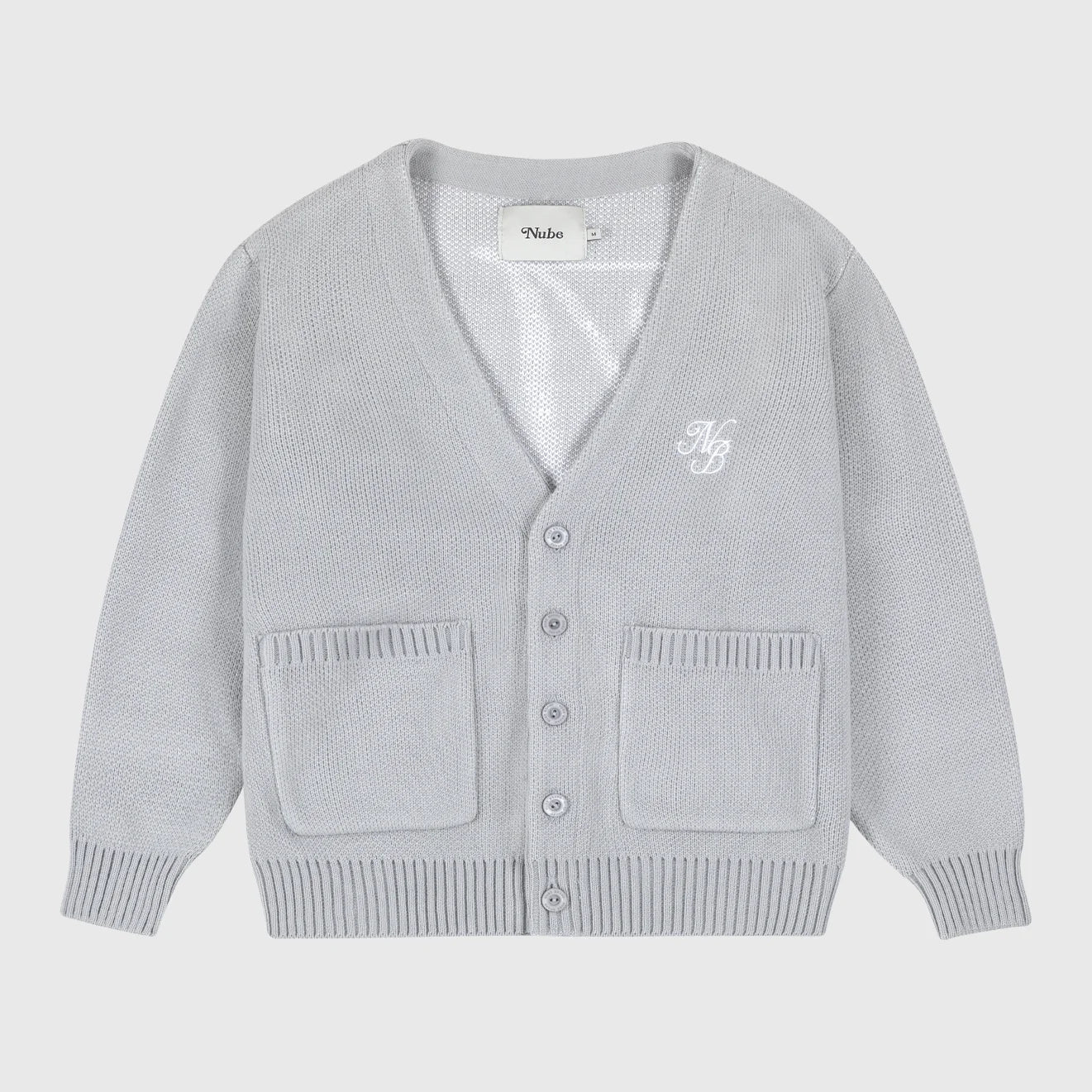 Script Logo Grey Cardigan