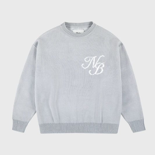 Script Logo Grey Sweater