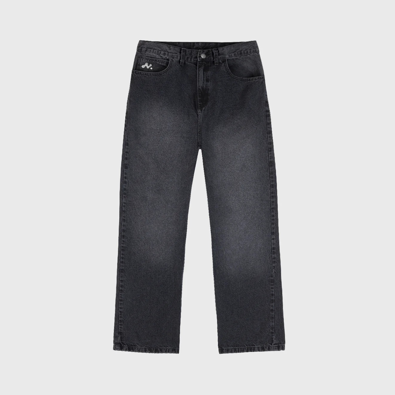 Music System Baggy Jeans Washed Black