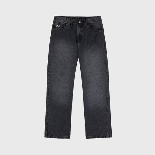 Music System Baggy Jeans Washed Black