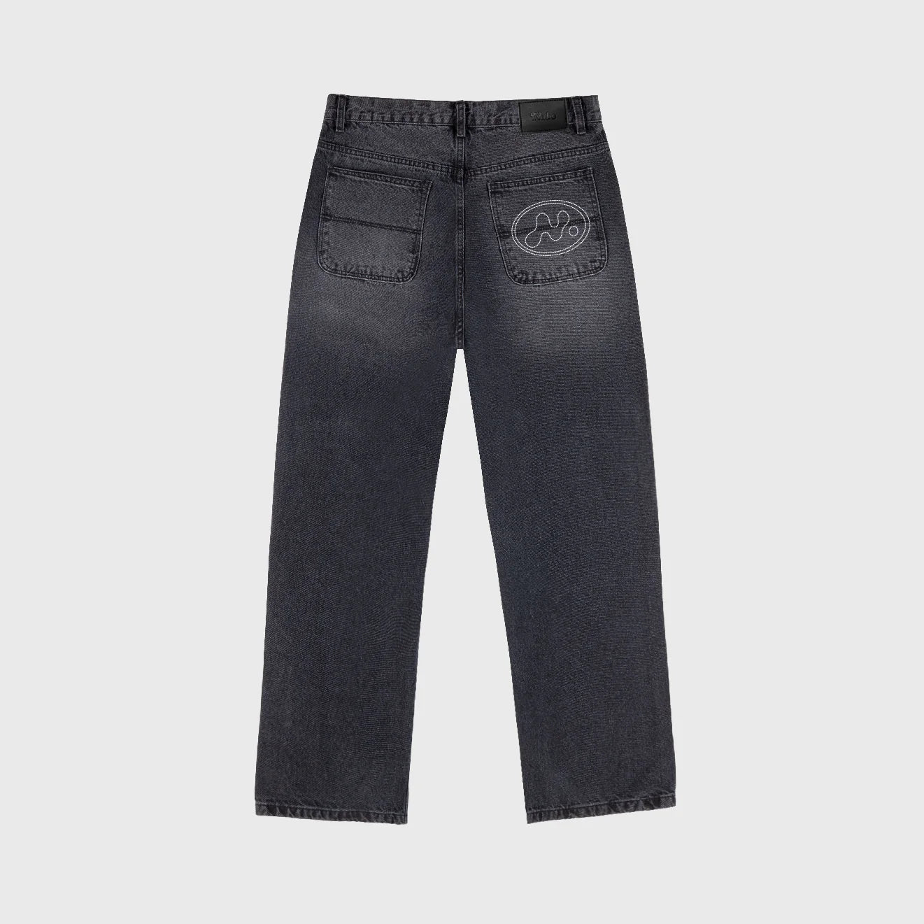 Music System Baggy Jeans Washed Black