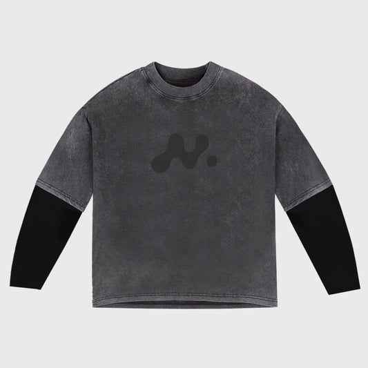 NMS Fake Long Sleeve Washed Tee