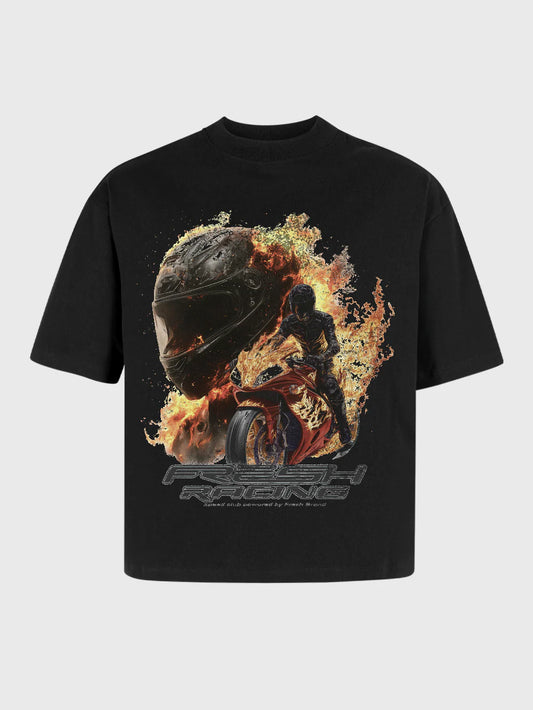 Polera Moto Race negra