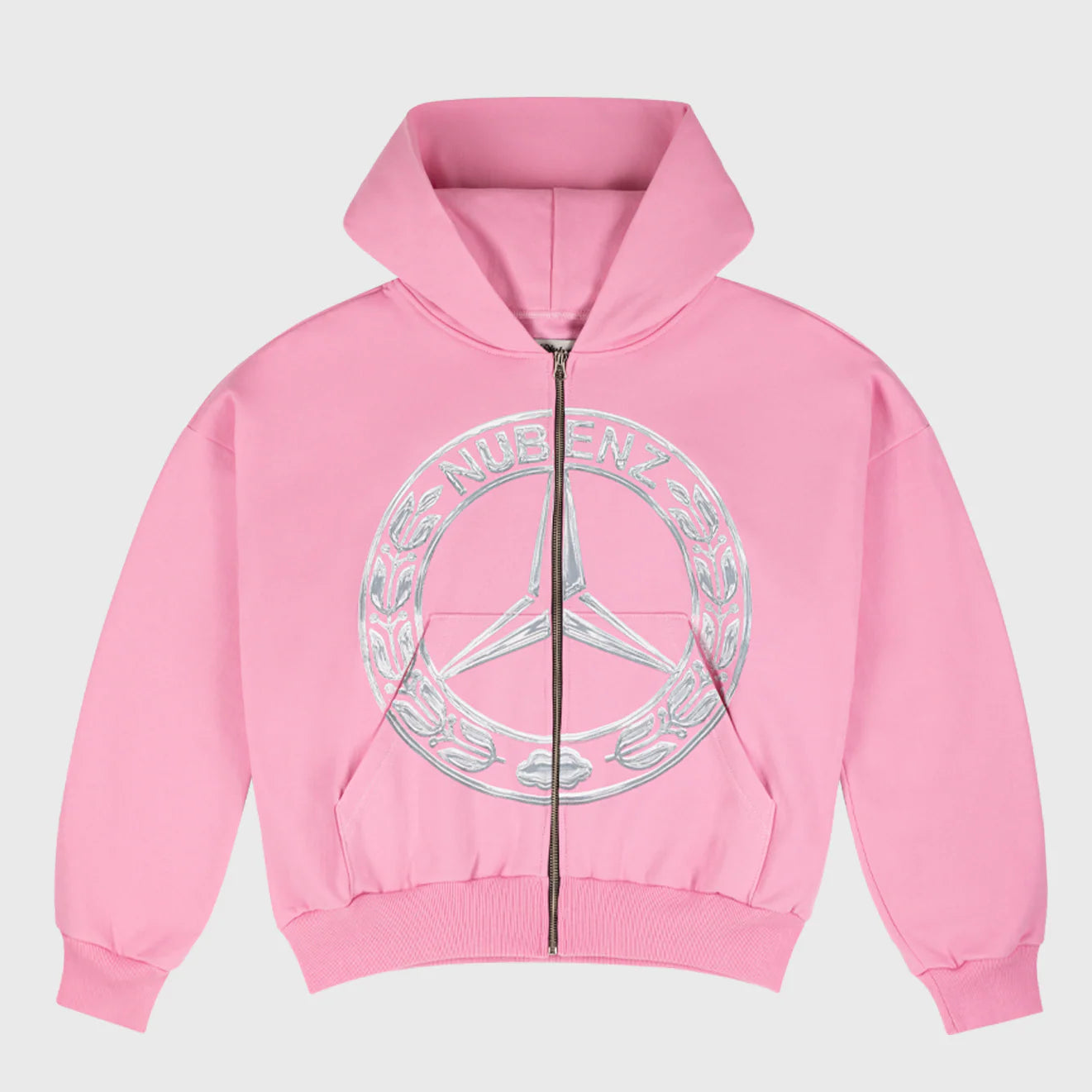 Nubenz Chrome Zip Hoodie Pink