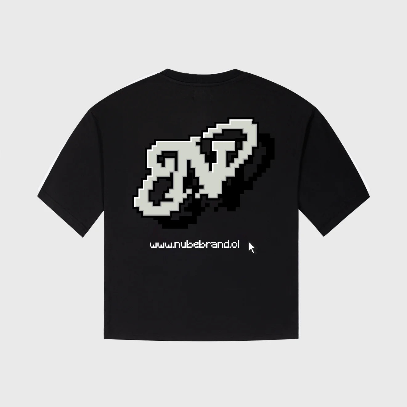 Pixel Web Black Boxy Tee