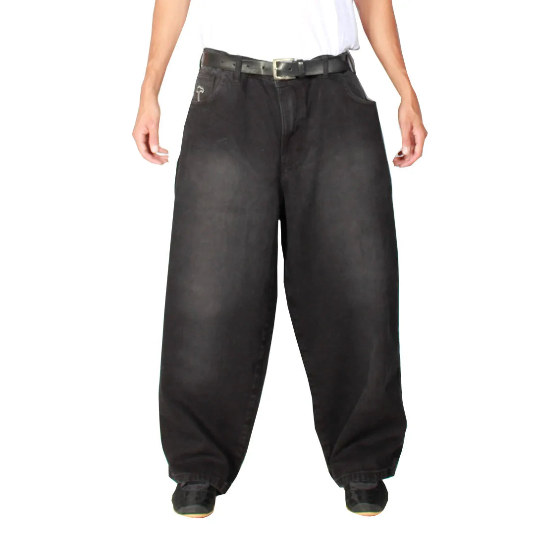 Jeans Extra Baggy Negro Focalizado Old Tree