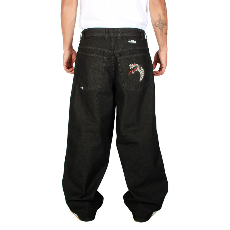 Jeans Extra Baggy Negro Silver Serpiente Old Tree