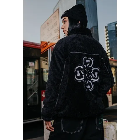 FLEECE JACKET "777" NEGRO