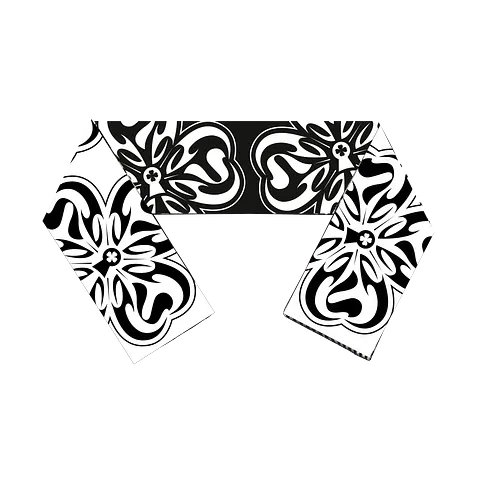 BUFANDA "CLOVER ENTRY PATTERN" NEGRA