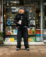 Music System Baggy Jeans Washed Black
