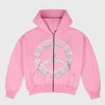 Nubenz Chrome Zip Hoodie Pink