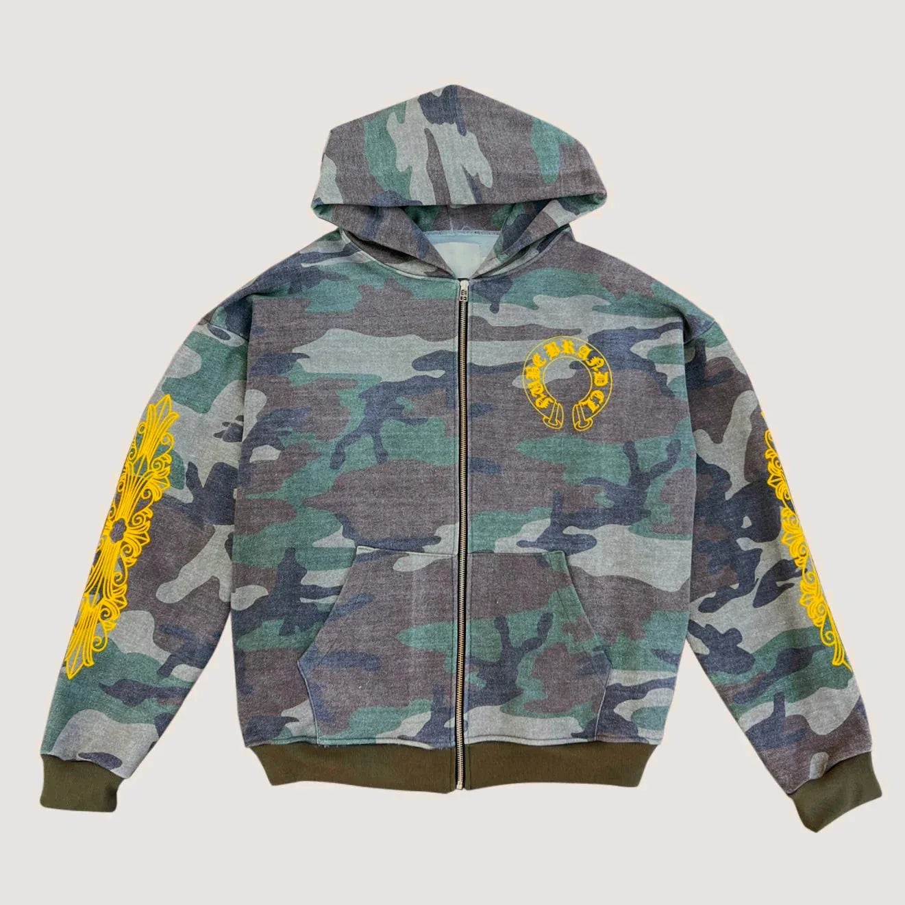 Chrome Clouds Camo Zip Hoodie
