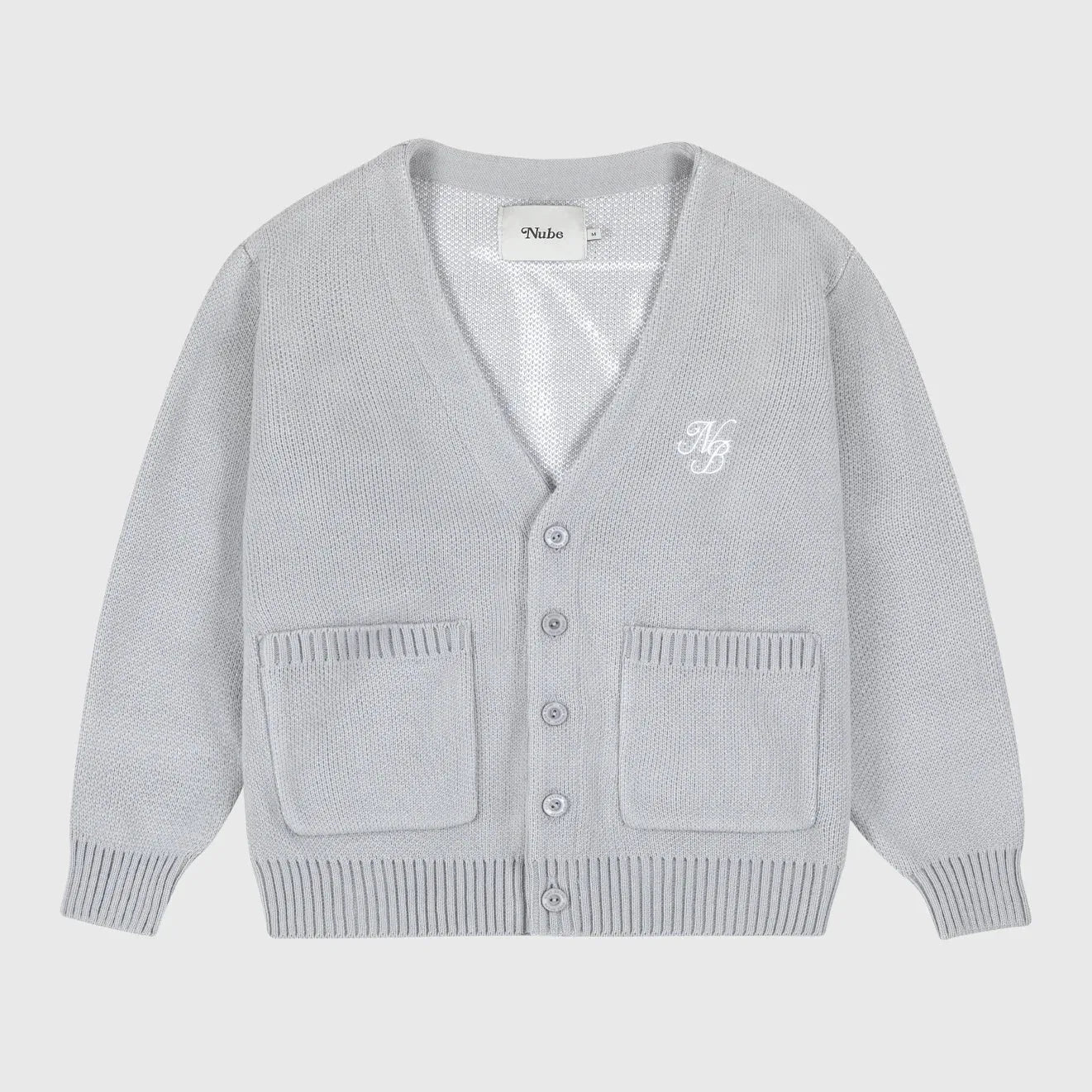 Script Logo Grey Cardigan