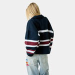 Bachatas Navy Polo Crewneck