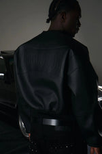 BLACK 10TH VARSITY-JACKET