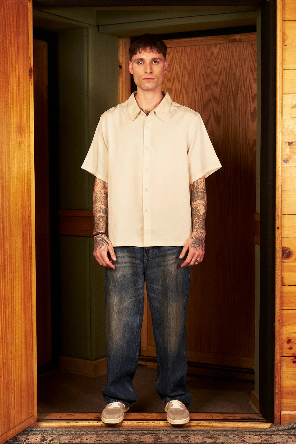 Camisa Daily Ecru Hombre | more amor