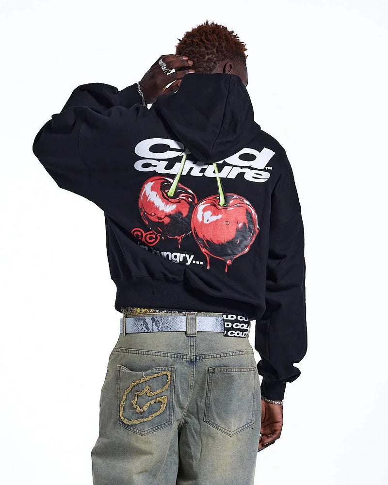 CHERRY HOODIE BLACK