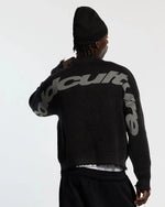 COZY CURVED KNITWEAR BLACK