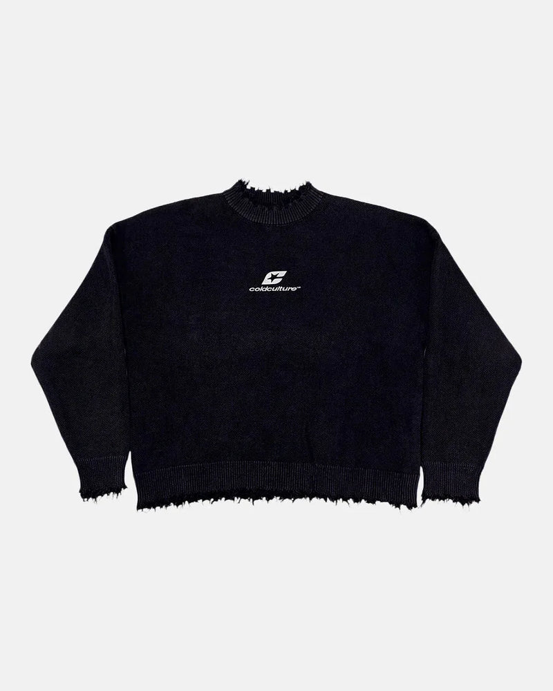 COZY CURVED KNITWEAR BLACK