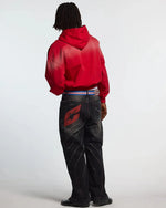 CROSSED SCRIPT HOODIE RED