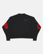 CRUNCHY WAFFLE KNIT BLACK
