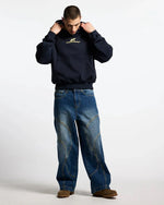 CURVED HOODIE MIDNIGHT BLUE
