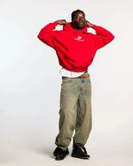 CURVED HOODIE RED