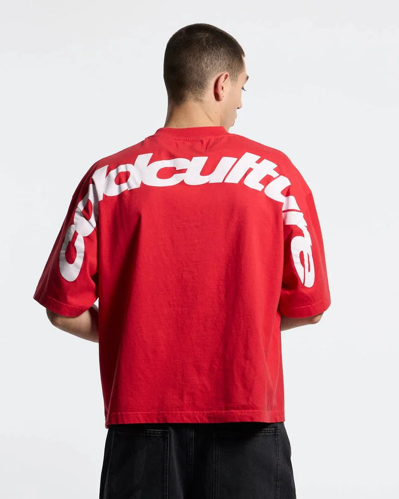 CURVED TEE RACING RED