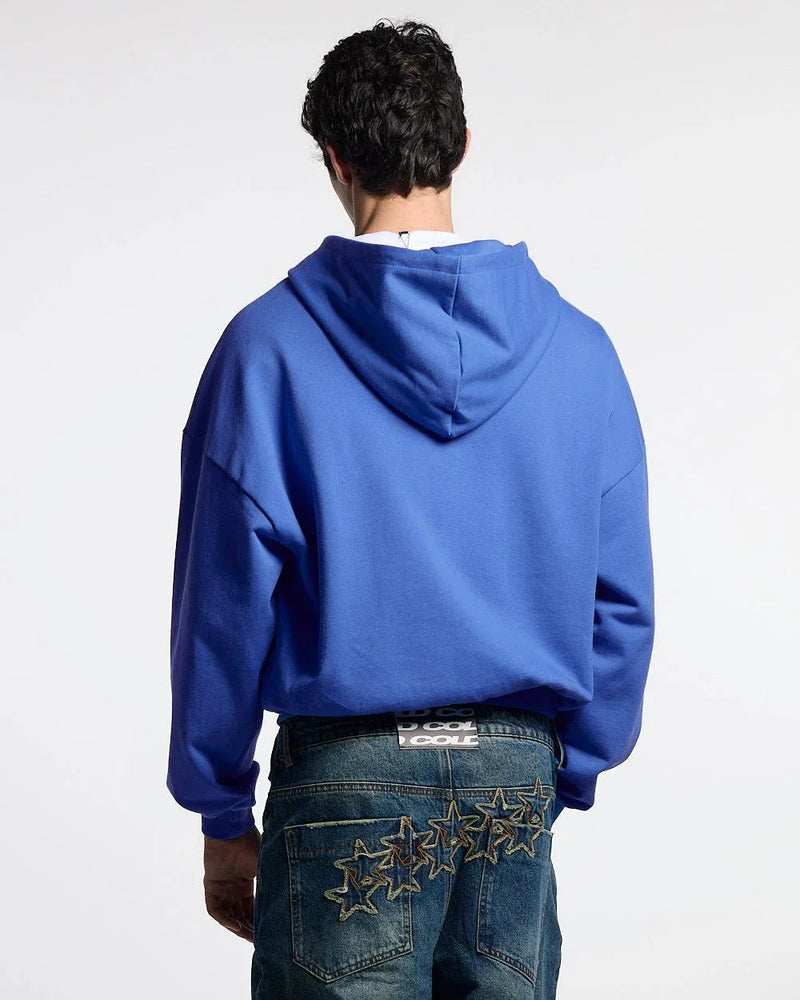 DRIVEN ZIP HOODIE BLUE & WHITE