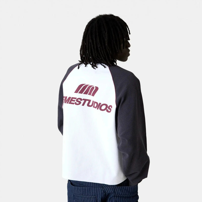Hanbal Navy Waffle Long Sleeve