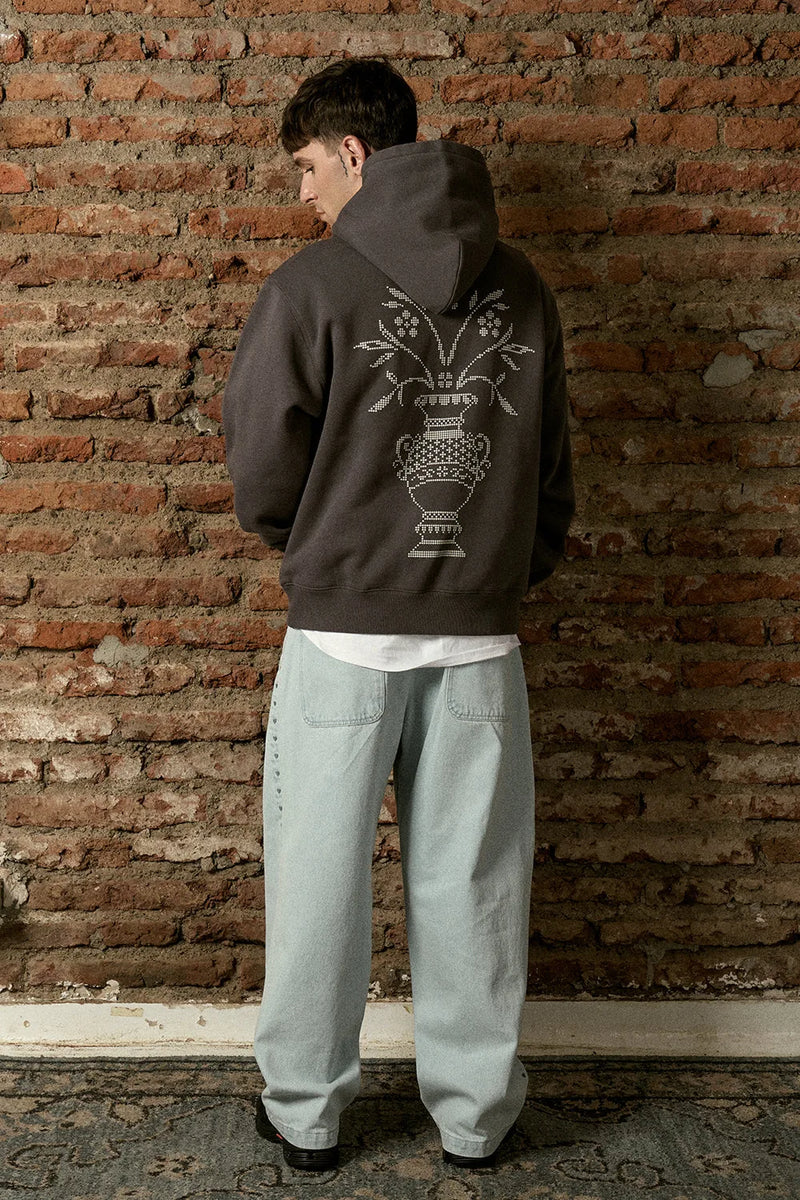 Hoodie Cute Flowers Gray Animalita | More Amor