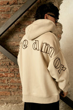 Hoodie Full Back Ecru | More Amor