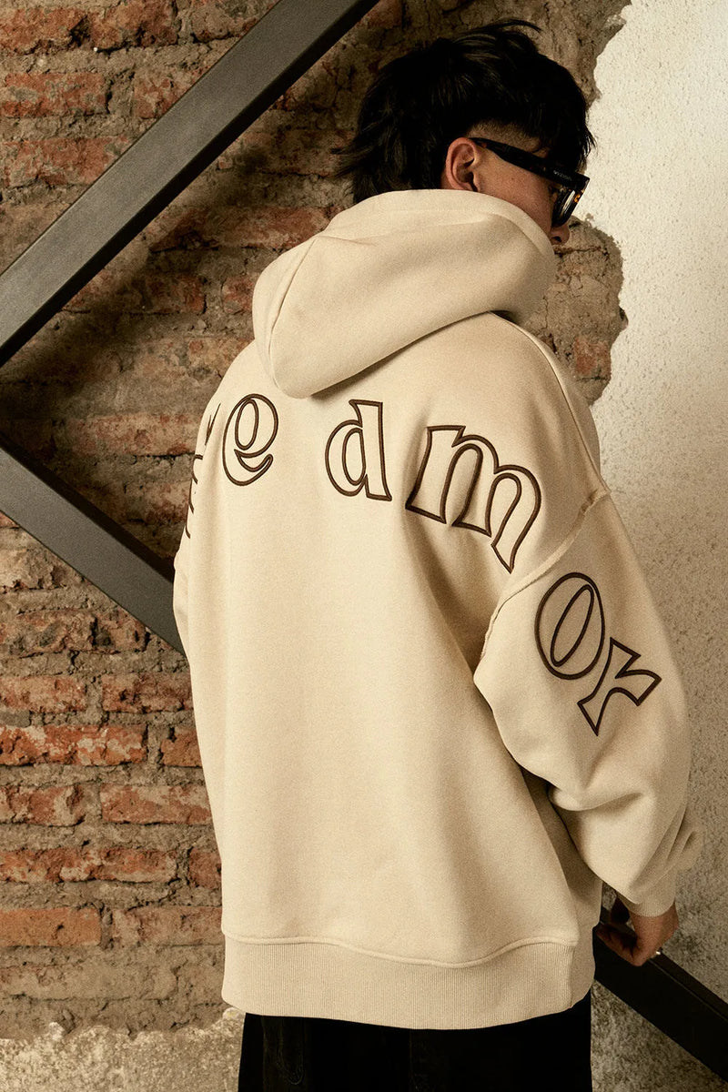 Hoodie Full Back Ecru | More Amor