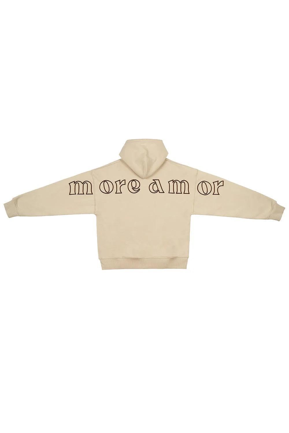 Hoodie Full Back Ecru | More Amor
