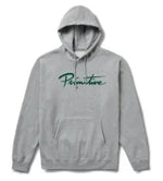 Hoodie New script heather grey