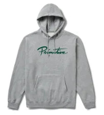Hoodie New script heather grey